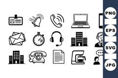 Hand Drawn Office Communication Icon Vector Product Image 1