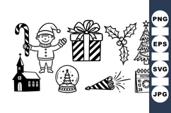 Christmas Holiday SVG Clipart Bundle for Crafts Product Image 1