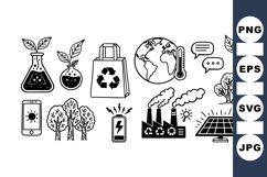 Sustainable Energy and Environmental Icon Set Bundle Product Image 1
