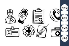 Medical Care Vector Icon Set For Health Projects Product Image 1