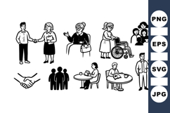 Community Care People Vector Icon Bundle Pack Product Image 1
