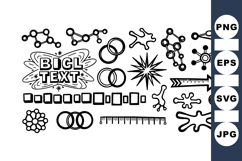 Retro Atomic Shapes SVG Clipart Bundle for Crafts Product Image 1