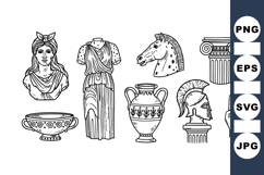 Ancient Greek Clipart Bundle for History Projects Product Image 1