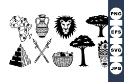 African Tribal Symbols Vector Clipart Bundle Product Image 1
