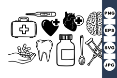 Medical Health Icons Vector Set For Healthcare Design Product Image 1