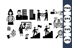 Business Strategy Icon Set for Office and Planning Product Image 1