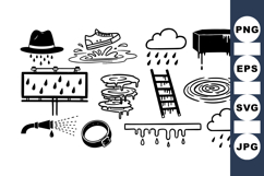 Hand Drawn Water Drip Icon Bundle For Crafts Product Image 1