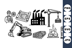 Industrial Engineering Vector Clipart Set Bundle Product Image 1