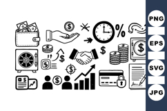 Business Finance Vector Icon Set For Projects Product Image 1