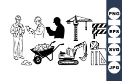 Construction Equipment Clipart Set for Builders Product Image 1