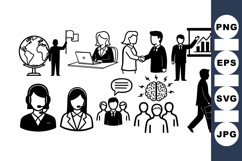 Professional Business Teamwork Icons Vector Set Product Image 1