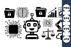 AI Technology Icon Set For Tech Presentations Product Image 1