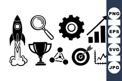 Business Growth Icons Vector Set For Marketing Product Image 1