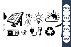 Eco Friendly Renewable Energy Vector Icon Set Bundle Product Image 1