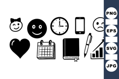 Minimal Hand Drawn Office Icons Vector Set Product Image 1