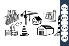 Industrial Buildings Vector Clipart Set for Design Projects Product Image 1