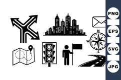 City Navigation Icon for Travel and Mapping Product Image 1
