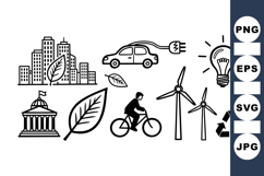 Sustainable Energy Icon Set For Eco Projects Product Image 1