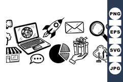 Hand Drawn Business Icon Set For Marketing Designs Product Image 1