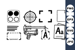 Technical Drawing Icons Vector SVG Bundle Set Product Image 1