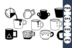 Minimal Coffee Mug Vector Clipart Bundle Product Image 1