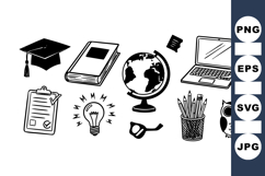 Hand Drawn Educational Icon SVG for Projects Product Image 1