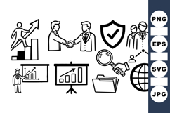 Business Growth Icon Vector Clipart Set for Presentations Product Image 1