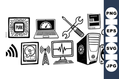 Hand Drawn Technology Tools And Gadgets SVG Bundle Product Image 1