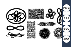 Hand Drawn Scribble Line Art Clipart for Crafts Product Image 1