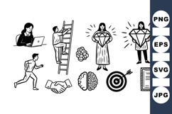 Business Success Vector Icon Set For Presentations Product Image 1