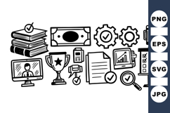 Hand Drawn Business Icon Set for Marketing and Office Use Product Image 1