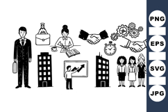 Hand Drawn Business Vector Clipart Set for Presentations Product Image 1