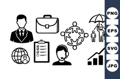 Professional Business Team Icons For Projects Product Image 1