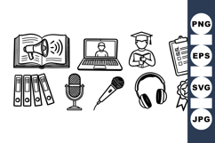 Hand Drawn Education Icon Set For Digital Use Product Image 1