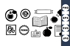 Vintage Stamp and Label Vector Clipart Set for Branding Product Image 1