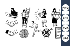 Business Achievement Vector Clipart Set for Presentations Product Image 1