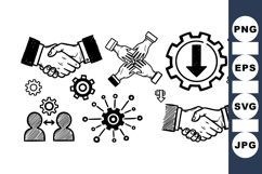 Hand Drawn Business Icon Set for Corporate Use Product Image 1