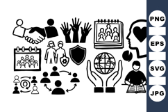 Social Community Icons for Business Communication Product Image 1