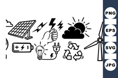 Hand Drawn Renewable Energy Icon Product Image 1