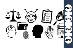 Cybersecurity Technology Icon Vector Set Bundle Product Image 1