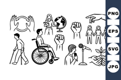 Inclusive Community Icons SVG Set for Awareness Campaigns Product Image 1
