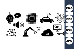 Smart Technology Icon Set For Digital Use Product Image 1