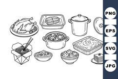 Hand Drawn Food Meal Clipart With Vector Svg Product Image 1