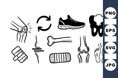 Medical Bone Anatomy Vector Clipart for Therapy Product Image 1