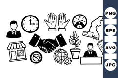 Business Office Icon Set For Digital Use And Branding Product Image 1