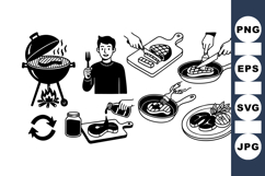 Barbecue Grill Cooking Clipart For Recipes Product Image 1