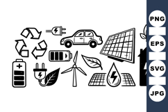 Eco Energy Symbols Clipart For Projects Product Image 1