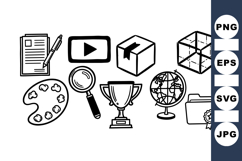 Minimalist Educational Icon Vector Set for Projects Product Image 1