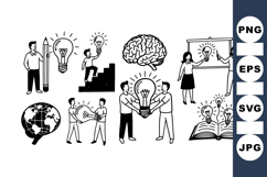 Hand Drawn Idea And Brainstorm Vector Clipart Product Image 1