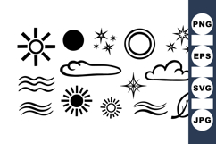 Minimalist Nature Vector Icons Set for Crafts Product Image 1